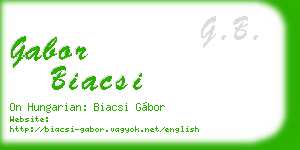 gabor biacsi business card