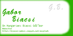 gabor biacsi business card